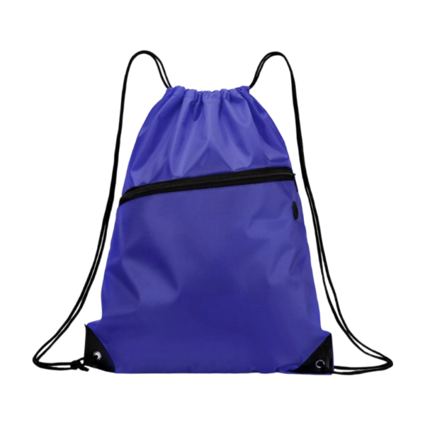 Nylon Sports Canvas Drawstring Backpack with Headphone Hole