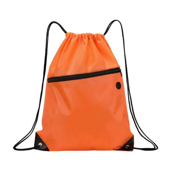 Nylon Sports Canvas Drawstring Backpack with Headphone Hole