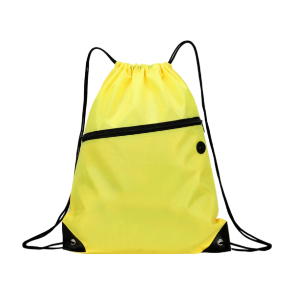 Nylon Sports Canvas Drawstring Backpack with Headphone Hole