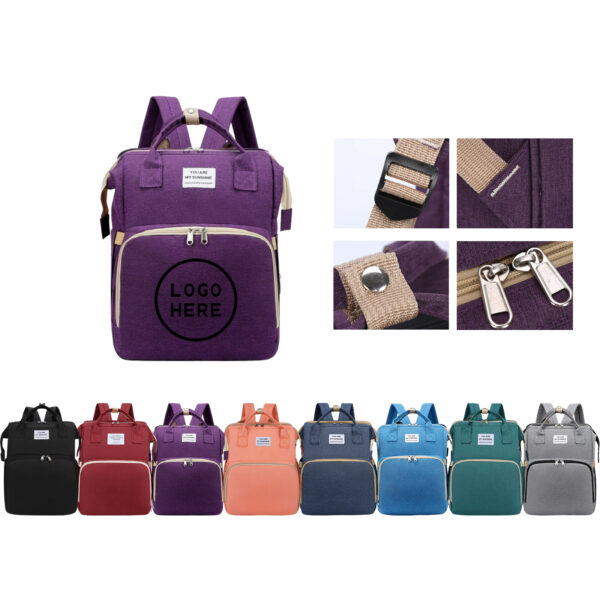 SPL128 Heavy Duty Waterproof Nylon Mommy Bag with Changing Pad