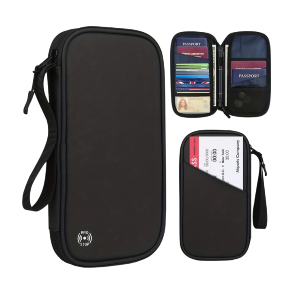 RFID Blocking Multifunctional Passport Bag for Family Travel