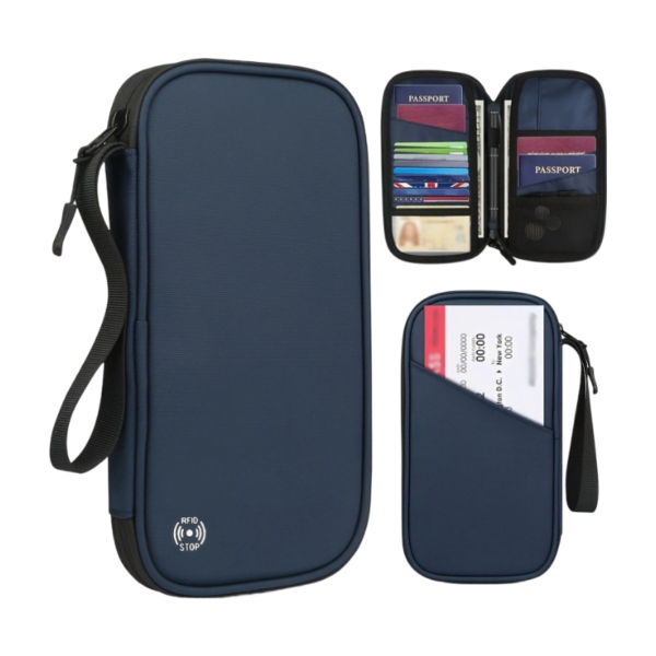 RFID Blocking Multifunctional Passport Bag for Family Travel