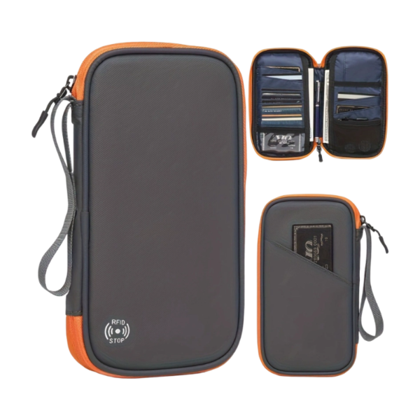 RFID Blocking Multifunctional Passport Bag for Family Travel