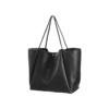 Oversized Soft PU Leather Tote Bag with Magnetic Snap Closure
