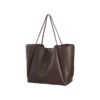 Oversized Soft PU Leather Tote Bag with Magnetic Snap Closure