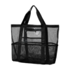 Mesh Beach Tote Bag with Secure Zipper Pocket
