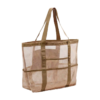 Mesh Beach Tote Bag with Secure Zipper Pocket