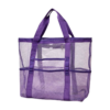Mesh Beach Tote Bag with Secure Zipper Pocket