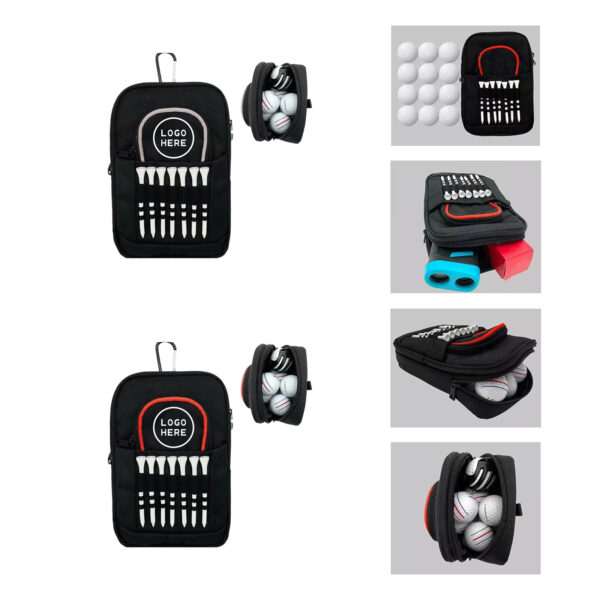 SPL145 Compact Golf Ball Pouch with Front Tee Holder