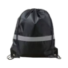 Reflective Polyester Drawstring Backpack with PU Leather