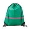 Reflective Polyester Drawstring Backpack with PU Leather