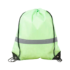 Reflective Polyester Drawstring Backpack with PU Leather