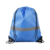 Reflective Polyester Drawstring Backpack with PU Leather