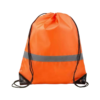 Reflective Polyester Drawstring Backpack with PU Leather