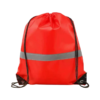 Reflective Polyester Drawstring Backpack with PU Leather