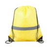 Reflective Polyester Drawstring Backpack with PU Leather
