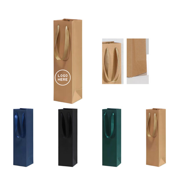 SPL148 Eco-Friendly Single Kraft Paper Wine Bag