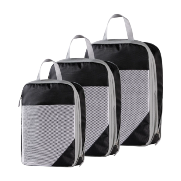 Ultra-Soft Compression Packing Cube Set with Mesh Windows