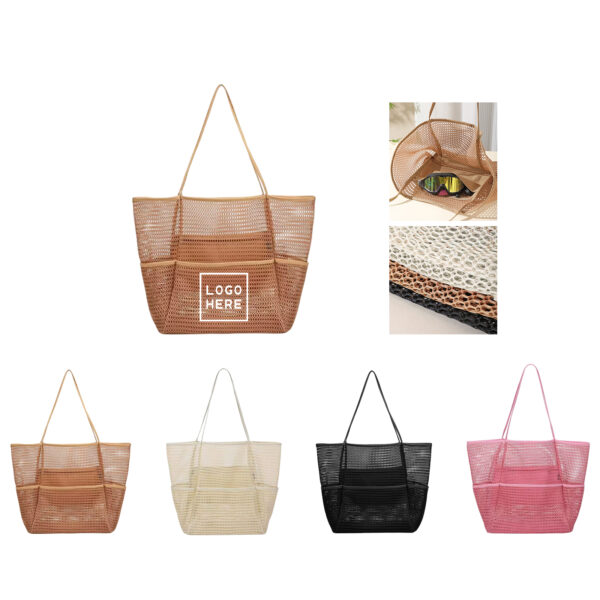 SPL172 Large Mesh Beach Tote Bag For Women