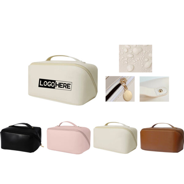 SPL177 Large Capacity Leather Makeup Bag For Travel