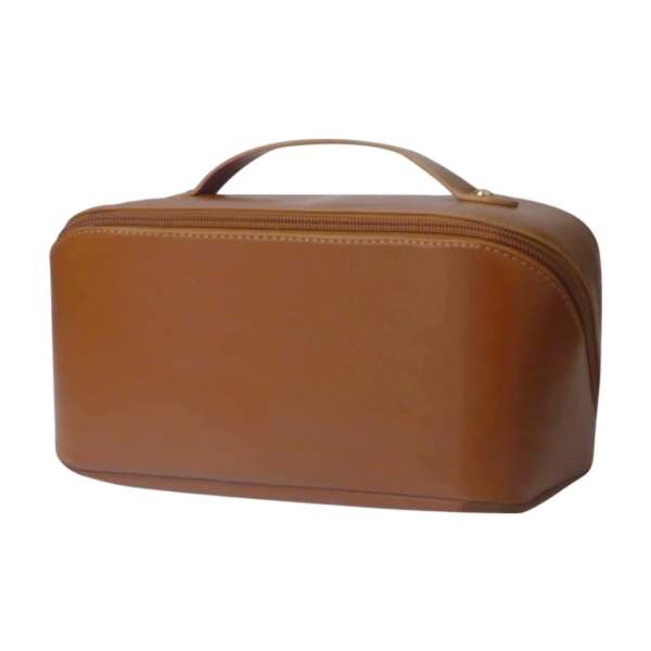 Large Capacity Leather Makeup Bag For Travel
