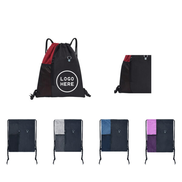SPL183 Sports Drawstring Bag With Multi Pockets