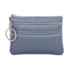 Mini Coin Purse With Three Zipper Pockets
