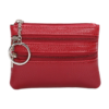 Mini Coin Purse With Three Zipper Pockets