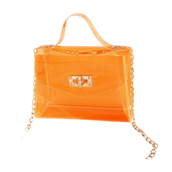 Clear PVC Jelly Crossbody Shoulder Clutch Bag