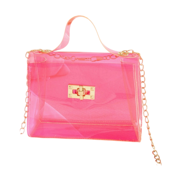 Clear PVC Jelly Crossbody Shoulder Clutch Bag