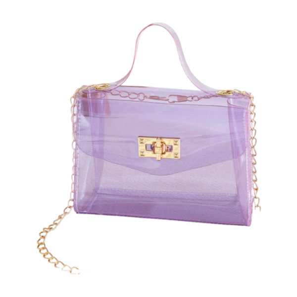 Clear PVC Jelly Crossbody Shoulder Clutch Bag