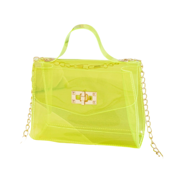Clear PVC Jelly Crossbody Shoulder Clutch Bag