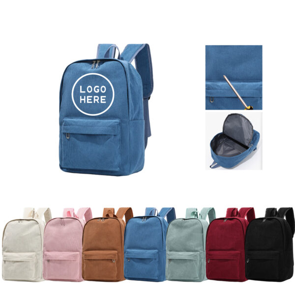 SPL208 Corduroy School Backpack for Teenagers