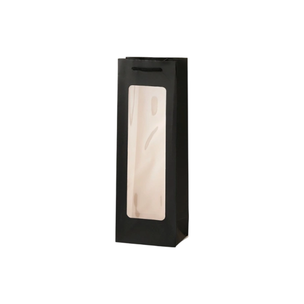 Cardboard Wine Gift Bags with Clear Window