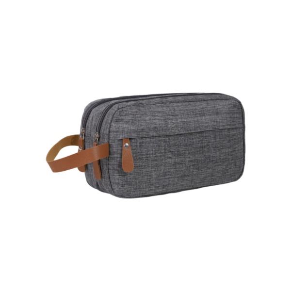 Heathered Polyester Travel Toiletry Organizer Bag