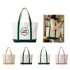 Zippered Canvas Tote Bag with Customizable Size