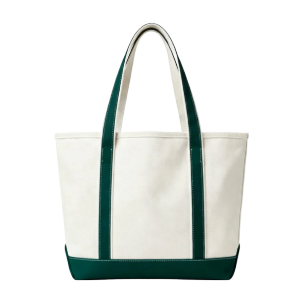 Zippered Canvas Tote Bag with Customizable Size