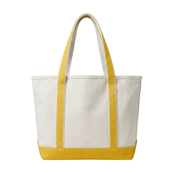 Zippered Canvas Tote Bag with Customizable Size