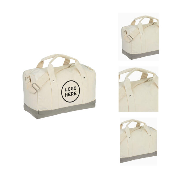 SPL67 Color-Blocked Canvas Duffel with Shoulder Strap