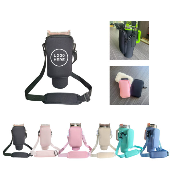SPL83 40 Oz Tumbler Carrier with Detachable Phone Pouch
