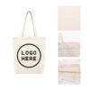 Natural Cotton Tote Bag with Reinforced Stitching