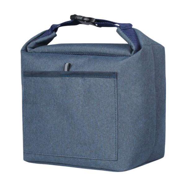 Heathered Polyester Insulated Lunch Tote with Roll-Top