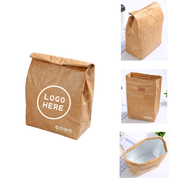 SPL89 Eco-Friendly Kraft Paper Thermal Lunch Bag