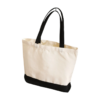 Heavy Duty Cotton Canvas Two Tone Tote with Zipper