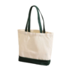 Heavy Duty Cotton Canvas Two Tone Tote with Zipper