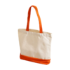 Heavy Duty Cotton Canvas Two Tone Tote with Zipper