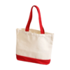 Heavy Duty Cotton Canvas Two Tone Tote with Zipper