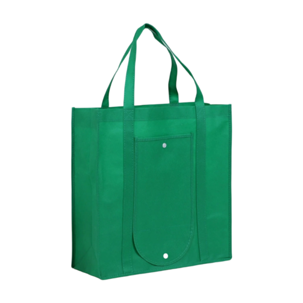 Foldable Non-Woven Shopping Bag with Extra Pocket