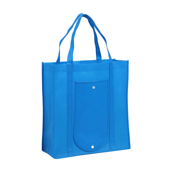 Foldable Non-Woven Shopping Bag with Extra Pocket