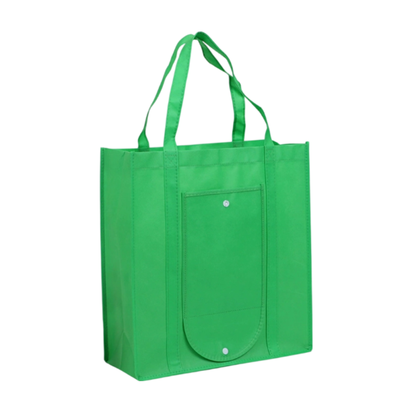 Foldable Non-Woven Shopping Bag with Extra Pocket